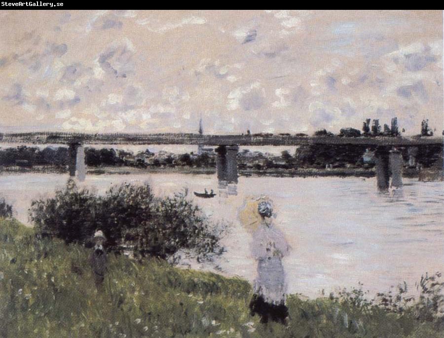 Claude Monet By the Bridge at Argenteuil